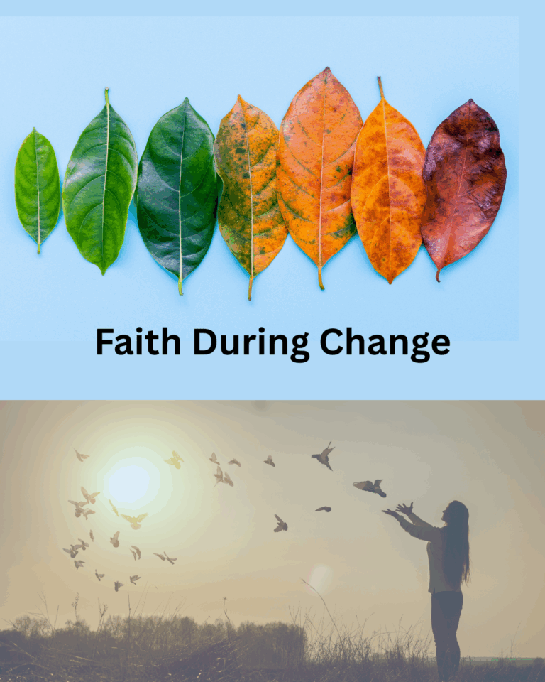 faith during life's transitions and letting go of the unknown