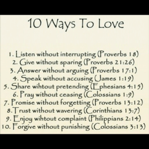 10 ways to love