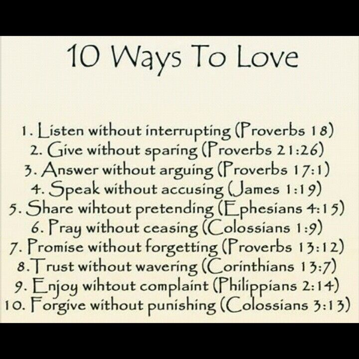 Ways to show love. Love that stays according to the Bible.