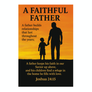A faithful father leads by example.