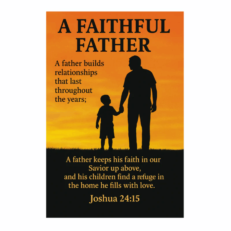 A faithful father leads by example.