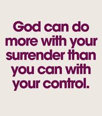 God can do more with your surrender than you can with your control. Surrender control through rest.