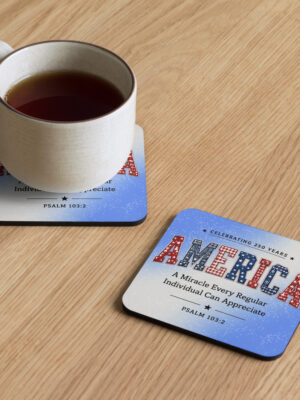 America 250 Cork-back coaster