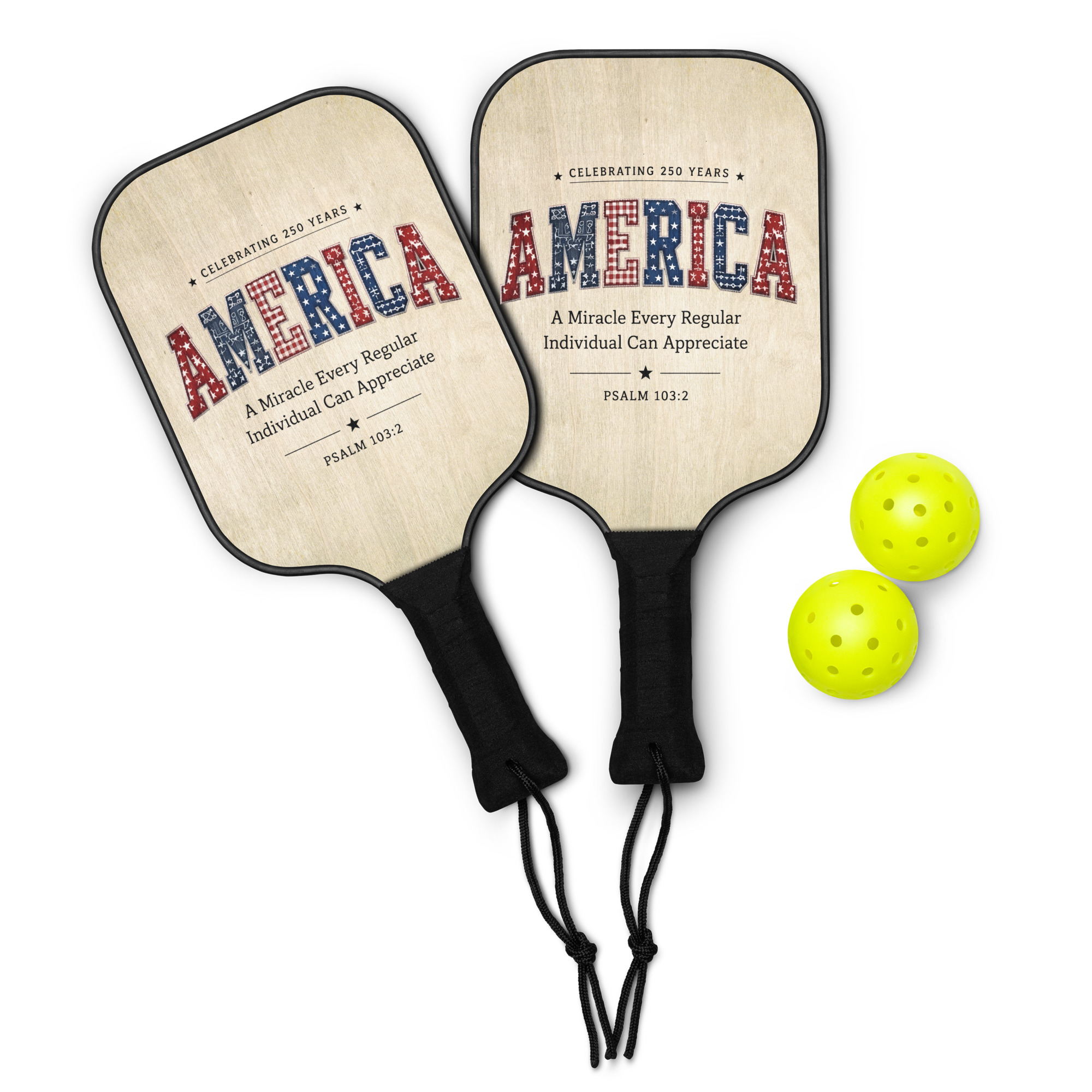 America 250 Pickleball paddle set