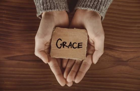 receiving grace, hands open and extended