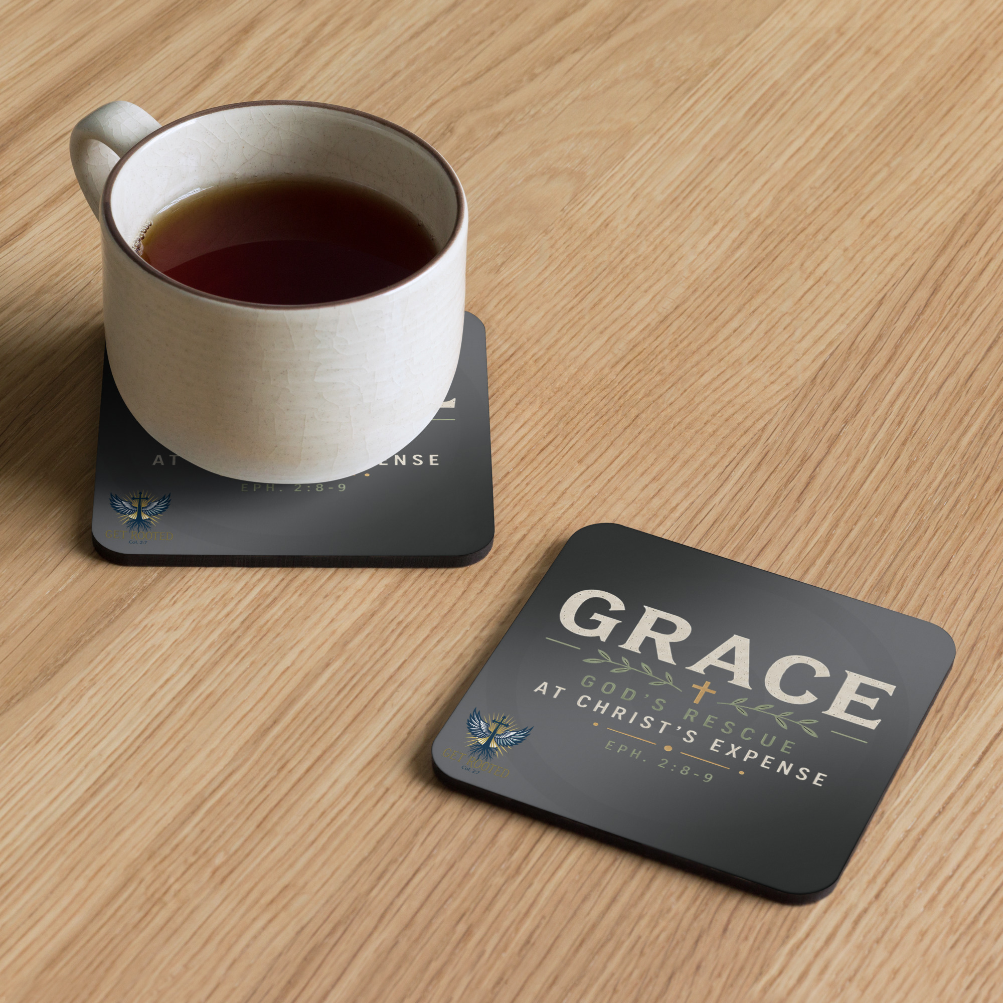GRACE Cork-Back Coaster